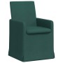 Sillas de comedor 2 pcs Verde oscuro 57 x 67 x 95 cm tela