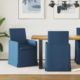 Sillas de comedor 2 pcs Azul 57 x 67 x 95 cm tela en Sillas de comedor | Comprar online en Foro24
