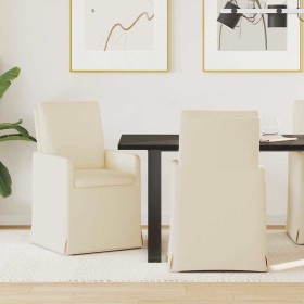 Sillas de comedor 2 pcs Beige 57 x 67 x 98 cm Lino