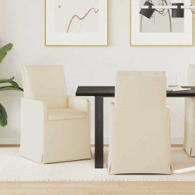 Sillas de comedor 2 pcs Beige 57 x 67 x 98 cm Lino en Sillas de comedor | Comprar online en Foro24