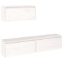 TV-Möbel 3-teilig aus massivem weißem Kiefernholz von vidaXL, TV-Möbel - Ref: Foro24-3100135, Preis: 178,52 €, Rabatt: %
