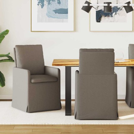 Sillas de comedor 2 pcs Gris claro 57 x 67 x 98 cm Lino