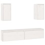 TV-Möbel 4-teilig aus massivem weißem Kiefernholz von vidaXL, TV-Möbel - Ref: Foro24-3100170, Preis: 197,54 €, Rabatt: %