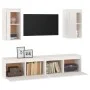 TV-Möbel 4-teilig aus massivem weißem Kiefernholz von vidaXL, TV-Möbel - Ref: Foro24-3100170, Preis: 194,73 €, Rabatt: %