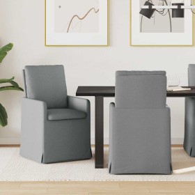 Sillas de comedor 2 pcs Gris claro 57 x 67 x 98 cm tela