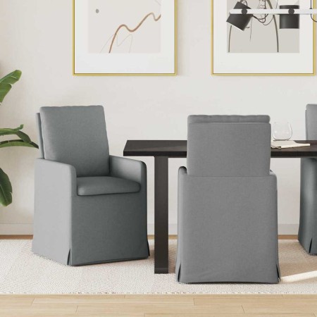 Sillas de comedor 2 pcs Gris claro 57 x 67 x 98 cm tela