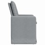 Sillas de comedor 2 pcs Gris claro 57 x 67 x 98 cm tela