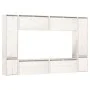 TV-Möbel 8-teilig aus massivem weißem Kiefernholz von vidaXL, TV-Möbel - Ref: Foro24-3100195, Preis: 401,95 €, Rabatt: %