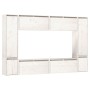 TV-Möbel 8-teilig aus massivem weißem Kiefernholz von vidaXL, TV-Möbel - Ref: Foro24-3100195, Preis: 407,49 €, Rabatt: %