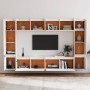 TV-Möbel 8-teilig aus massivem weißem Kiefernholz von vidaXL, TV-Möbel - Ref: Foro24-3100195, Preis: 407,49 €, Rabatt: %