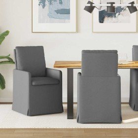 Sillas de comedor 2 pcs Gris oscuro 57 x 67 x 98 cm tela