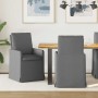 Sillas de comedor 2 pcs Gris oscuro 57 x 67 x 98 cm tela