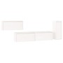 Muebles para TV 4 piezas madera maciza de pino blanco de vidaXL, Muebles TV - Ref: Foro24-3100220, Precio: 220,56 €, Descuent...