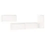 TV-Möbel 4-teilig aus massivem weißem Kiefernholz von vidaXL, TV-Möbel - Ref: Foro24-3100220, Preis: 223,90 €, Rabatt: %