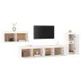 TV-Möbel 4-teilig aus massivem weißem Kiefernholz von vidaXL, TV-Möbel - Ref: Foro24-3100220, Preis: 223,90 €, Rabatt: %