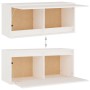 TV-Möbel 4-teilig aus massivem weißem Kiefernholz von vidaXL, TV-Möbel - Ref: Foro24-3100220, Preis: 223,90 €, Rabatt: %