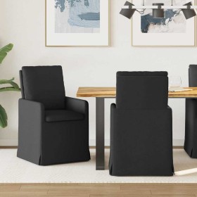 Sillas de comedor 2 pcs Negro 57 x 67 x 98 cm tela en Sillas de comedor | Comprar online en Foro24