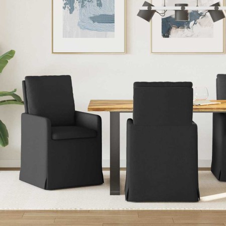 Sillas de comedor 2 pcs Negro 57 x 67 x 98 cm tela