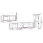 TV-Möbel 4-teilig aus massivem weißem Kiefernholz von vidaXL, TV-Möbel - Ref: Foro24-3100220, Preis: 223,90 €, Rabatt: %
