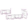 TV-Möbel 4-teilig aus massivem weißem Kiefernholz von vidaXL, TV-Möbel - Ref: Foro24-3100220, Preis: 223,90 €, Rabatt: %