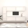 TV-Möbel 6-teilig aus massivem weißem Kiefernholz von vidaXL, TV-Möbel - Ref: Foro24-3100235, Preis: 305,46 €, Rabatt: %