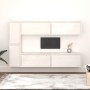 TV-Möbel 6-teilig aus massivem weißem Kiefernholz von vidaXL, TV-Möbel - Ref: Foro24-3100235, Preis: 309,75 €, Rabatt: %