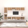 TV-Möbel 6-teilig aus massivem weißem Kiefernholz von vidaXL, TV-Möbel - Ref: Foro24-3100235, Preis: 309,75 €, Rabatt: %