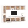 TV-Möbel 6-teilig aus massivem weißem Kiefernholz von vidaXL, TV-Möbel - Ref: Foro24-3100235, Preis: 305,46 €, Rabatt: %
