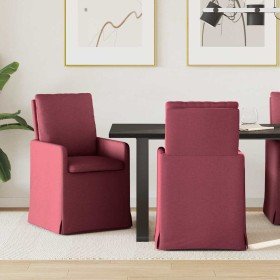Sillas de comedor 2 pcs Rojo vino tinto 57 x 67 x 98 cm tela en Sillas de comedor | Comprar online en Foro24
