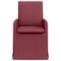 Sillas de comedor 2 pcs Rojo vino tinto 57 x 67 x 98 cm tela