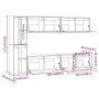 TV-Möbel 6-teilig aus massivem weißem Kiefernholz von vidaXL, TV-Möbel - Ref: Foro24-3100235, Preis: 305,46 €, Rabatt: %