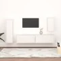 TV-Möbel 4-teilig aus massivem weißem Kiefernholz von vidaXL, TV-Möbel - Ref: Foro24-3100230, Preis: 225,39 €, Rabatt: %