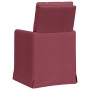 Sillas de comedor 2 pcs Rojo vino tinto 57 x 67 x 98 cm tela