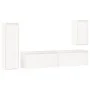 TV-Möbel 4-teilig aus massivem weißem Kiefernholz von vidaXL, TV-Möbel - Ref: Foro24-3100230, Preis: 225,39 €, Rabatt: %