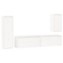 TV-Möbel 4-teilig aus massivem weißem Kiefernholz von vidaXL, TV-Möbel - Ref: Foro24-3100230, Preis: 228,45 €, Rabatt: %