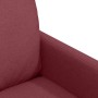Sillas de comedor 2 pcs Rojo vino tinto 57 x 67 x 98 cm tela
