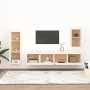 TV-Möbel 4-teilig aus massivem weißem Kiefernholz von vidaXL, TV-Möbel - Ref: Foro24-3100230, Preis: 225,39 €, Rabatt: %