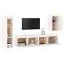 TV-Möbel 4-teilig aus massivem weißem Kiefernholz von vidaXL, TV-Möbel - Ref: Foro24-3100230, Preis: 225,39 €, Rabatt: %