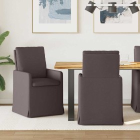 Sillas de comedor 2 pcs Marrón oscuro 57 x 67 x 98 cm tela en Sillas de comedor | Comprar online en Foro24