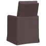 Sillas de comedor 2 pcs Marrón oscuro 57 x 67 x 98 cm tela