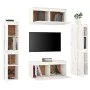 TV-Möbel 6-teilig aus massivem weißem Kiefernholz von vidaXL, TV-Möbel - Ref: Foro24-3100265, Preis: 275,99 €, Rabatt: %