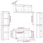 TV-Möbel 6-teilig aus massivem weißem Kiefernholz von vidaXL, TV-Möbel - Ref: Foro24-3100265, Preis: 275,99 €, Rabatt: %