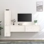 TV-Möbel 4-teilig aus massivem weißem Kiefernholz von vidaXL, TV-Möbel - Ref: Foro24-3100280, Preis: 204,34 €, Rabatt: %