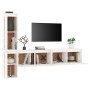 Muebles para TV 4 piezas madera maciza de pino blanco de vidaXL, Muebles TV - Ref: Foro24-3100280, Precio: 207,32 €, Descuent...