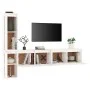 TV-Möbel 4-teilig aus massivem weißem Kiefernholz von vidaXL, TV-Möbel - Ref: Foro24-3100280, Preis: 204,34 €, Rabatt: %