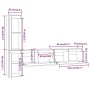Muebles para TV 4 piezas madera maciza de pino blanco de vidaXL, Muebles TV - Ref: Foro24-3100280, Precio: 207,32 €, Descuent...