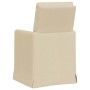 Sillas de comedor 2 pcs Crema 57 x 67 x 98 cm tela