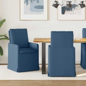 Sillas de comedor 2 pcs Azul 57 x 67 x 98 cm tela en Sillas de comedor | Comprar online en Foro24