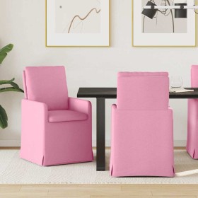 Sillas de comedor 2 pcs Rosa 57 x 67 x 98 cm tela