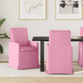 Sillas de comedor 2 pcs Rosa 57 x 67 x 98 cm tela en Sillas de comedor | Comprar online en Foro24